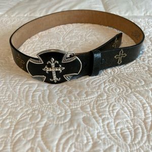 Gorgeous, black, leather western belt by Justin